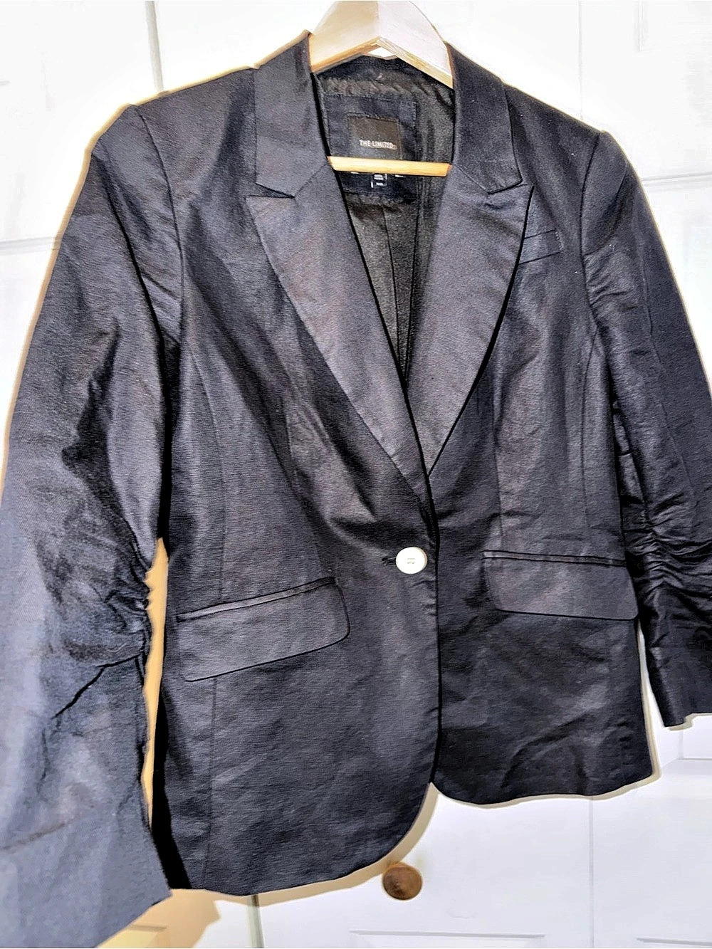 The Limited Black Blazer Size Medium cotton and linen blend